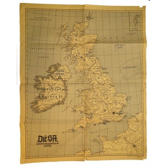 Map of Britain issued by Die SA Zeitschrift. Espenlaub militaria